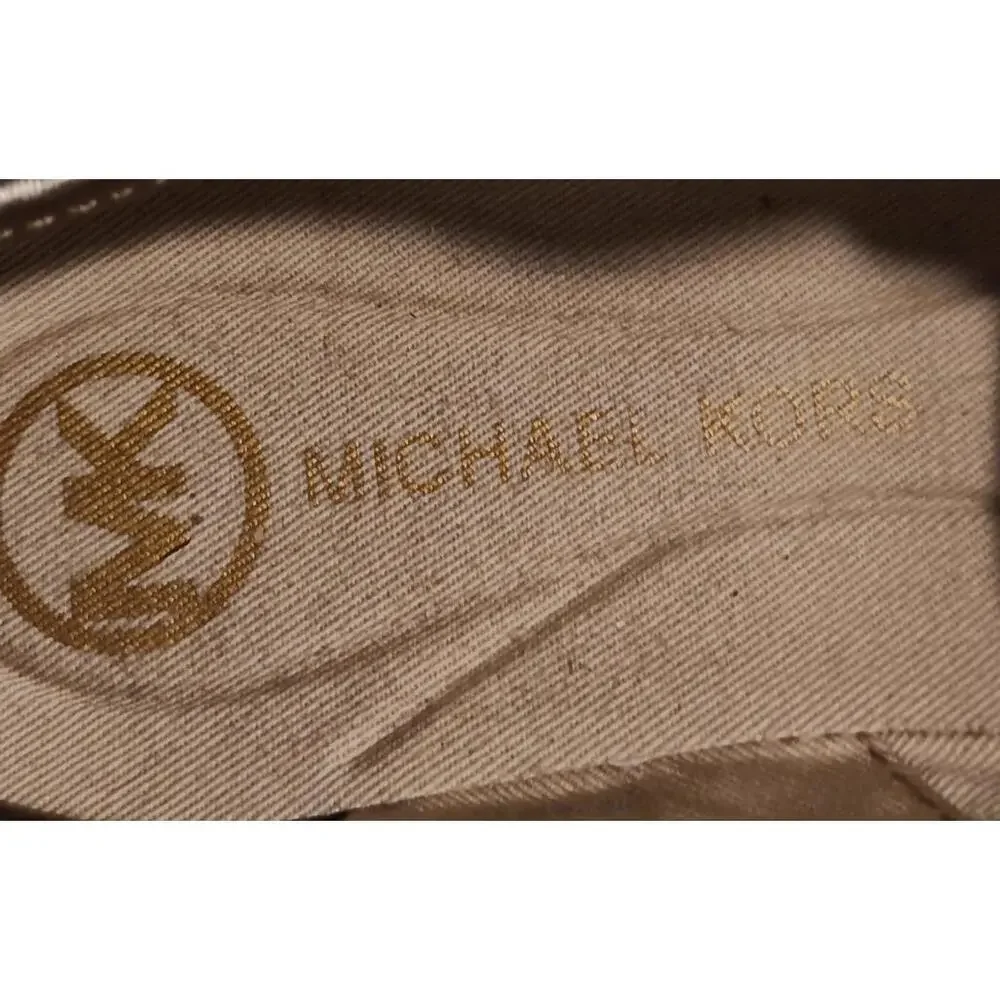 Michael Kors Keaton Logo Lace-Up Sneakers | Gold‎ MK Monogram | Women's Size 6